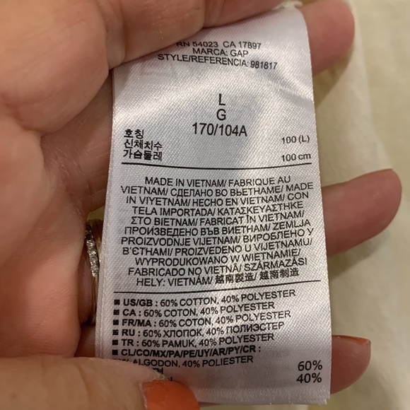 NWT Gap Cotton Blend Top Yellow Large - Picture 9 of 12